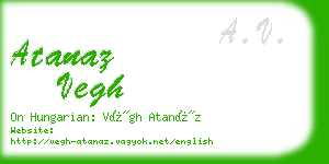 atanaz vegh business card